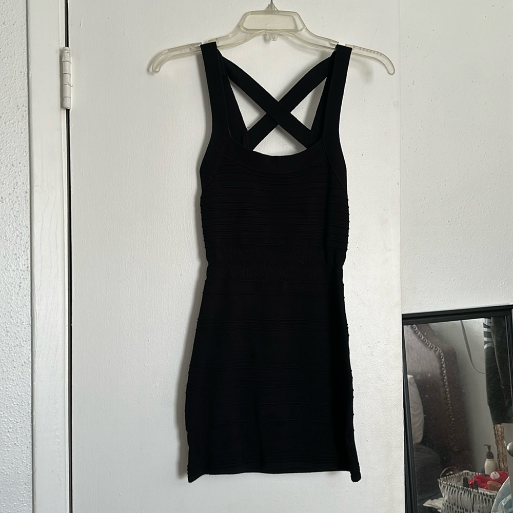 Black bandage dress